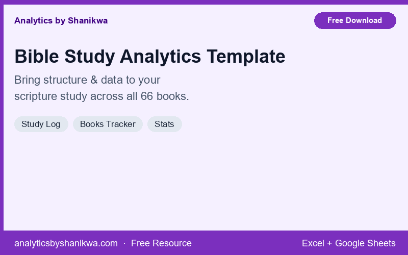 Bible Study Analytics Template preview