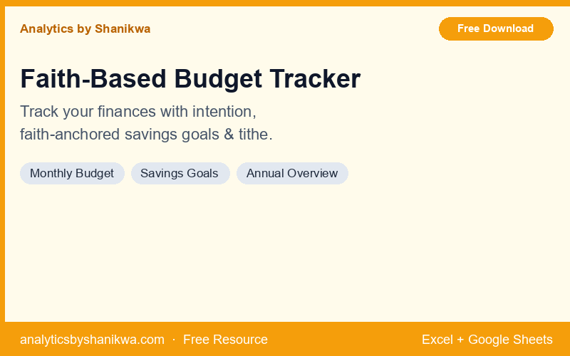 Faith-Based Budget Tracker preview