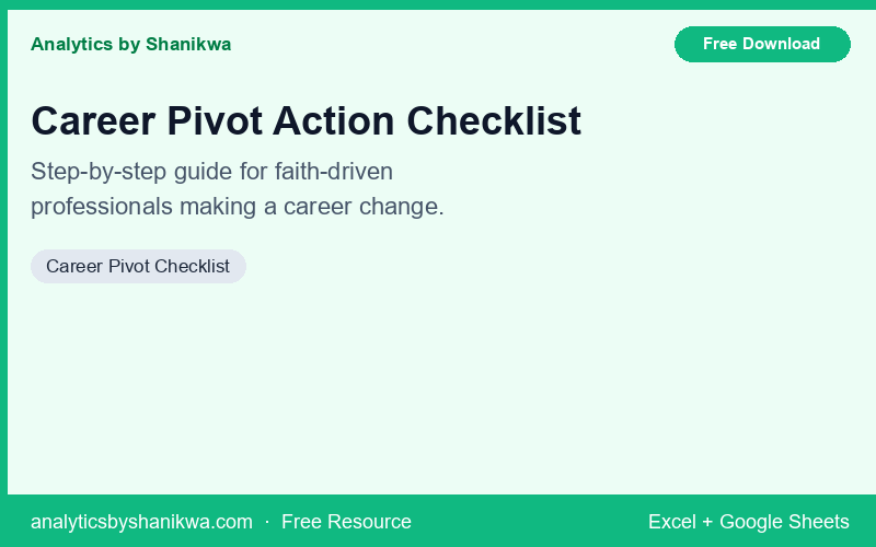 Career Pivot Action Checklist preview
