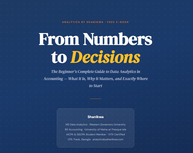 From Numbers to Decisions ebook cover