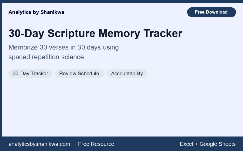 30-Day Scripture Memory Tracker preview