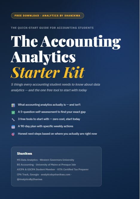 The Accounting Analytics Starter Kit cover